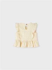 Lil Atelier Blomstret Peplum Top Hulla Turtledove
